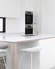 Meir ROUND Square Neck Kitchen Mixer Tap In Chrome - Tiger Bronze - Matte Black - Champagne - Brushed Nickel