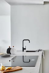 Meir ROUND Square Neck Kitchen Mixer Tap In Chrome - Tiger Bronze - Matte Black - Champagne - Brushed Nickel