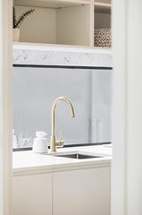 Meir ROUND Gooseneck Kitchen Mixer Tap In Chrome - Matte Black - Tiger Bronze - Champagne - Brushed Nickel