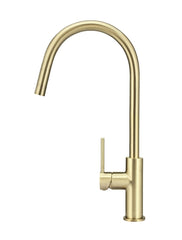 Meir ROUND Piccola Pull Out Kitchen Mixer Tap In Chrome - Matte Black - Tiger Bronze - Champagne - Brushed Nickel
