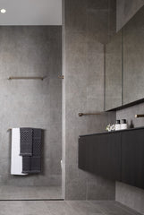 Meir ROUND Double Towel Rail 600mm In Chrome - Matte Black - Champagne - Tiger Bronze - Brushed Nickel