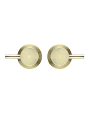 Meir ROUND Quarter Turn Wall Top Assemblies In Matte Black - Tiger Bronze - Champagne - Brushed Nickel