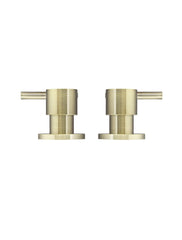 Meir ROUND Quarter Turn Wall Top Assemblies In Matte Black - Tiger Bronze - Champagne - Brushed Nickel