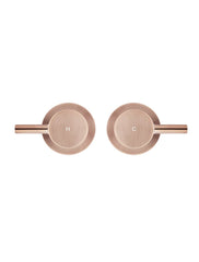 Meir ROUND Quarter Turn Wall Top Assemblies In Matte Black - Tiger Bronze - Champagne - Brushed Nickel
