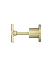 Meir ROUND Cross Handle Jumper Valve Wall Top Assemblies In Chrome - Matte Black - Tiger Bronze - Champagne - Brushed Nickel