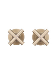 Meir ROUND Cross Handle Jumper Valve Wall Top Assemblies In Chrome - Matte Black - Tiger Bronze - Champagne - Brushed Nickel