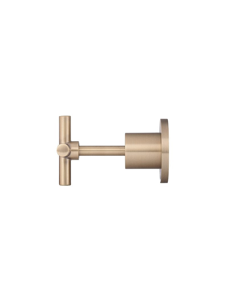 Meir ROUND Cross Handle Jumper Valve Wall Top Assemblies In Chrome - Matte Black - Tiger Bronze - Champagne - Brushed Nickel