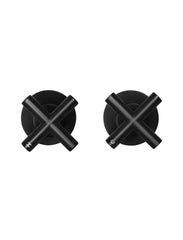 Meir ROUND Cross Handle Jumper Valve Wall Top Assemblies In Chrome - Matte Black - Tiger Bronze - Champagne - Brushed Nickel