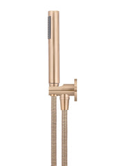Meir ROUND Hand Shower On Fixed Bracket In Chrome - Matte Black - Tiger Bronze - Champagne - Brushed Nickel