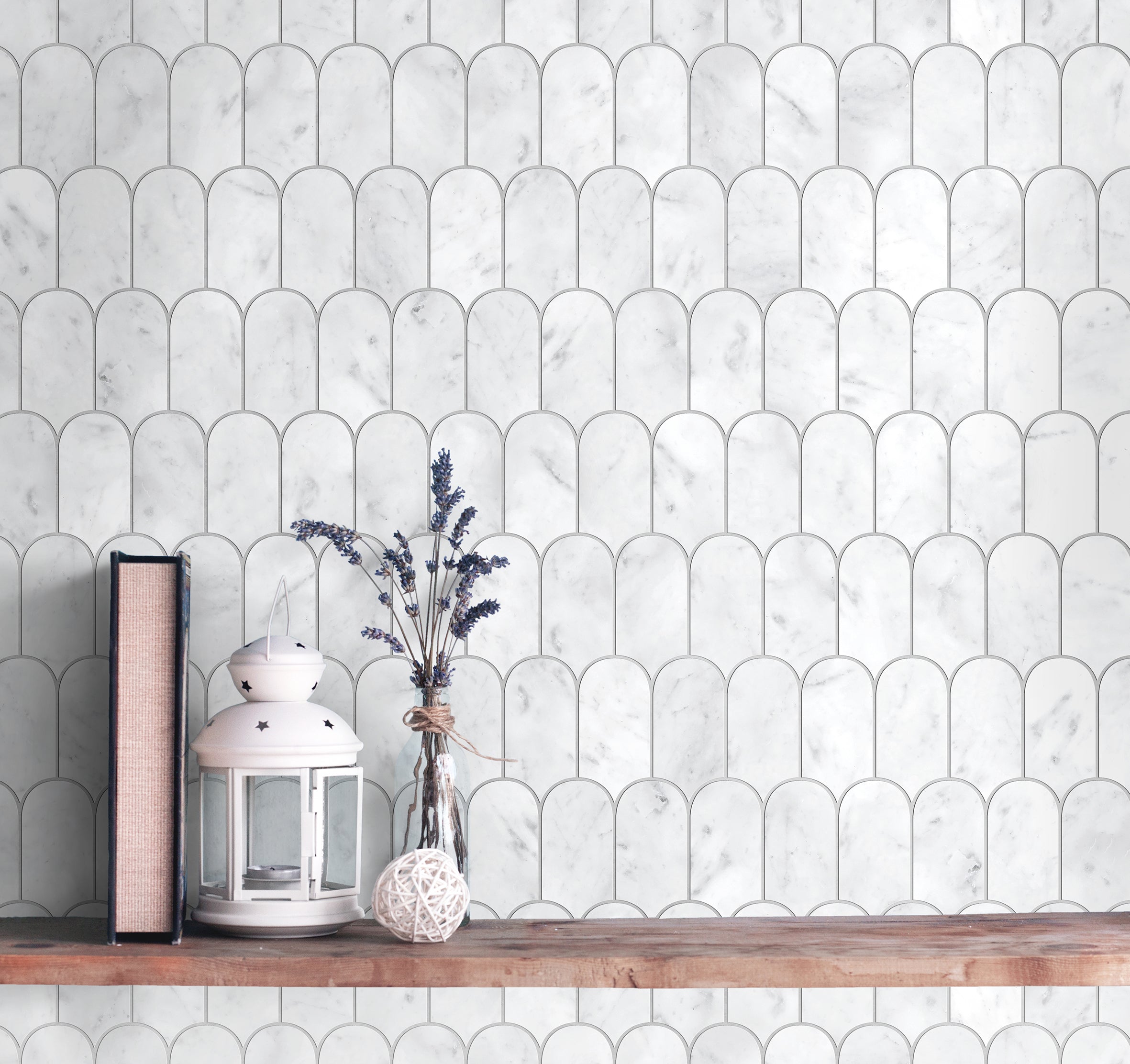 PR23CA-H ARTEMIS CARRARA WHITE PENNY ROUND HONED 23X23