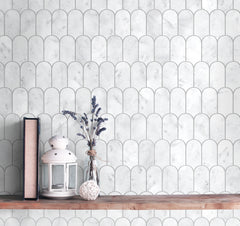 PR23CA-H ARTEMIS CARRARA WHITE PENNY ROUND HONED 23X23