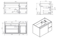 LUCE Wall Hung Vanity 800mm And 1000mm