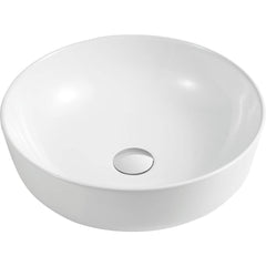 CIRCULAR Above Counter White ceramic basin 420 X 130