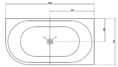 NATALIE Corner Bath Left or Right 1500mm and 1700mm