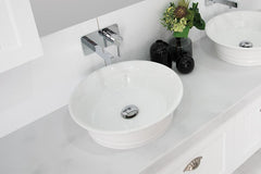 NEPTUNE Gloss White Ceramic Basin In 435W x 125 H MM