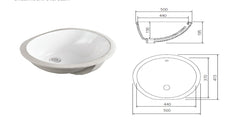 Solo Undermount Oval Basin