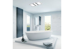 Tastic Luminate Dual 3 in 1 Bathroom Heater, Exhaust Fan & Light - White And Silver