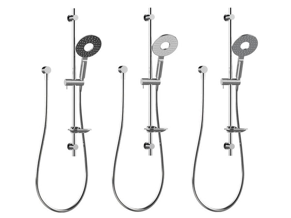 HALO SHOWERS II Single Spray Slide Shower White,Gunmetal,Black