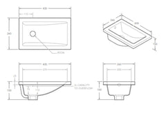 BOLD Gloss White Ceramic Basin 430 wide x 260 deep