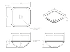 DONOUR Gloss or Matte White Solid Surface Under-Counter Basin
