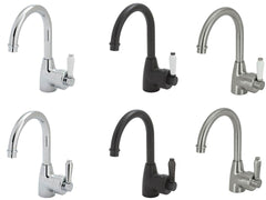 LEANO Gooseneck Basin Mixer with / without ceramic handle in Chrome,Brushed Nickel,Matte Black