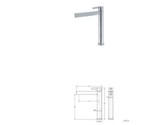 AVIA Tall Basin Mixer, Brushed Nickel, Gun Metal,Matte Black, Urban Brass