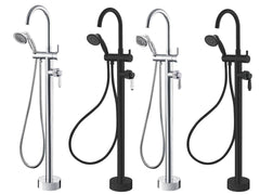 LENOVA Floor Mixer & Shower, Chrome / Ceramic with / without ceramic handle in Chrome,Matte Black