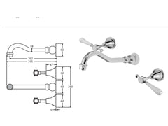 ILLIAN Lever Bath Set Chrome,Brushed Nickel,Matte Black