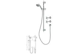 ILLIAN Rail Shower Set, Chrome,Brushed Nickel,Matte Black