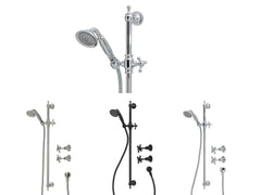 ILLIAN Rail Shower Set, Chrome,Brushed Nickel,Matte Black