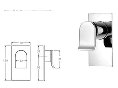 COLIN Wall Mixer Chrome, Mixed Finish