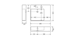NETRA Wall-Hung Basin in Left And Right-Hand