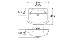 KRACK Lara Wall-Hung Basin