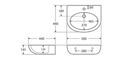 TELLA Care Wall-Hung Basin (No Shroud)