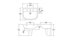 KRACK X500 Wall-Hung Basin With Integral Shroud