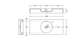 CANTO 1000 Solid Surface Wall-Hung Basin