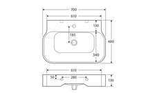 LAVABO 700 Wall-Hung Basin