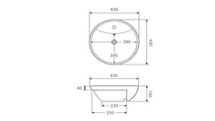 Kutty Semi-Recessed Basin