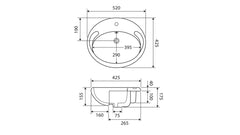 Diniku Semi-Recessed Basin