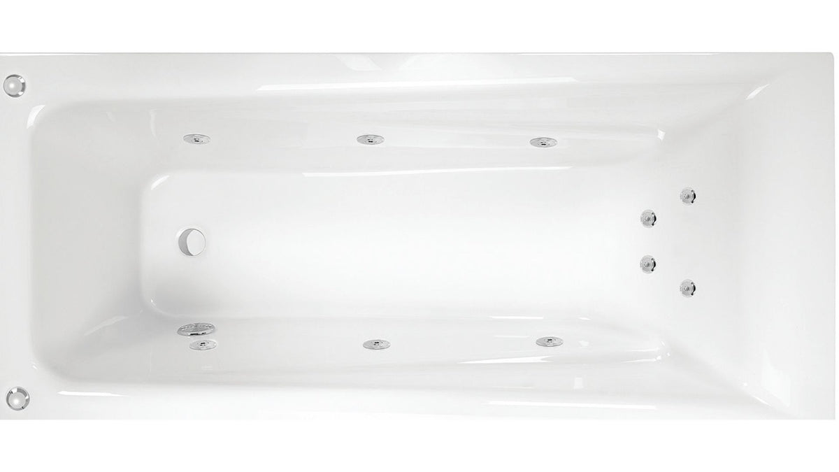 NOVARA Inset Bath or Spa Bath With Sizes 1525/1665/1653 mm And 10/12/16 Flush Jets