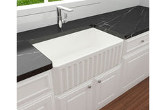 Turner Hastings Novi 75 x 46 Fine Fireclay Matte Black Butler Sink