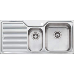NU-PETITE 1&1/2 Bowl Topmount Sink With Drainer In LHB OR RHB Available In 1267x567x237mm