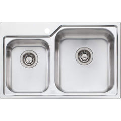 NU-PETITE 1&3/4 Bowl Topmount In LHB Or RHB Available In 878x575x226mm