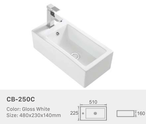 Sqaure Above Counter Basins