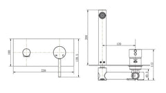 PERFECT wall basin mixer set