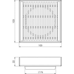 Phoenix POINT Drain HG 100mm Outlet 76mm Or 90mm In Stainless Steel Or Matte Black