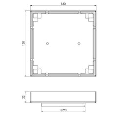 Phoenix POINT Drain TI 130mm Outlet 90mm Or 76mm In Stainless Steel Or Matte Black