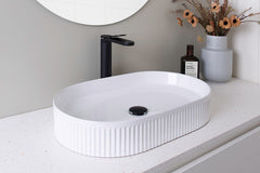 FRILL Round 410mm, Square 410mm, Rectangular 510x380mm Arch 415x365mm, And Pill 580x370mm Ceramic Basin In Gloss White