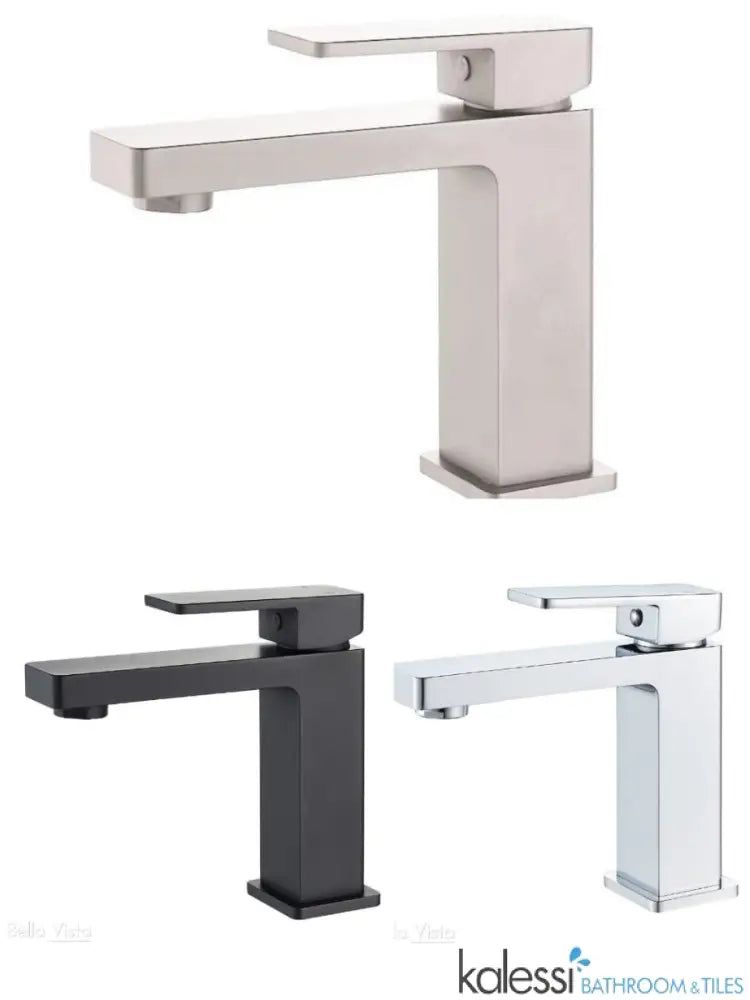 'PILLO' Basin Mixer in Black,Chrome and Brushed Nickle