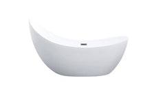 CRESCENT MOON Matte or Gloss White Bath in 1500, 1680 or 2000mm